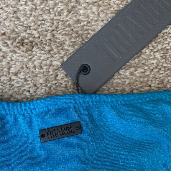 Triangl Swim Swimwear | Blue Sparkly Bikini Bottom - Picture 5 of 5